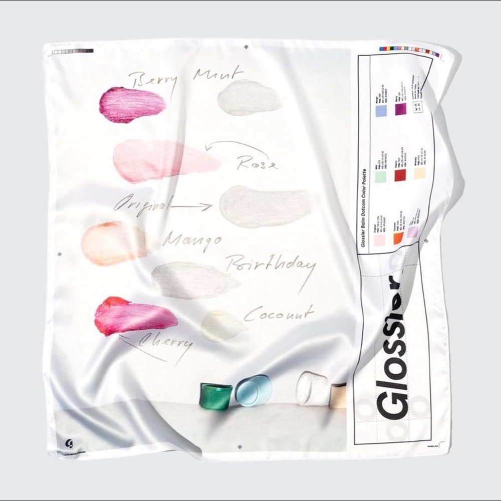 Glossier Holiday 2019 Limited Edition Silk Scarf | Balm Dot Com